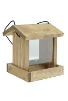 Vogelfutterhaus Fritz mit Plexiglas 30 x 17 x 17 cm braun