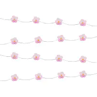Light & More LED Solarlichterkette Blumen pink