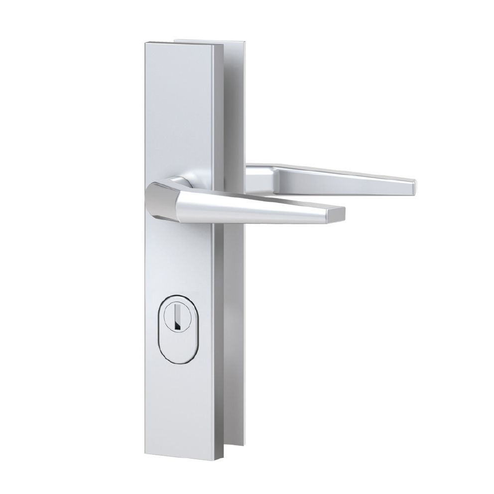 Basi Schutzbeschlag ES0 VMS-ZA Drücker/Drücker Langschild eckig F1 silber GLO763145181