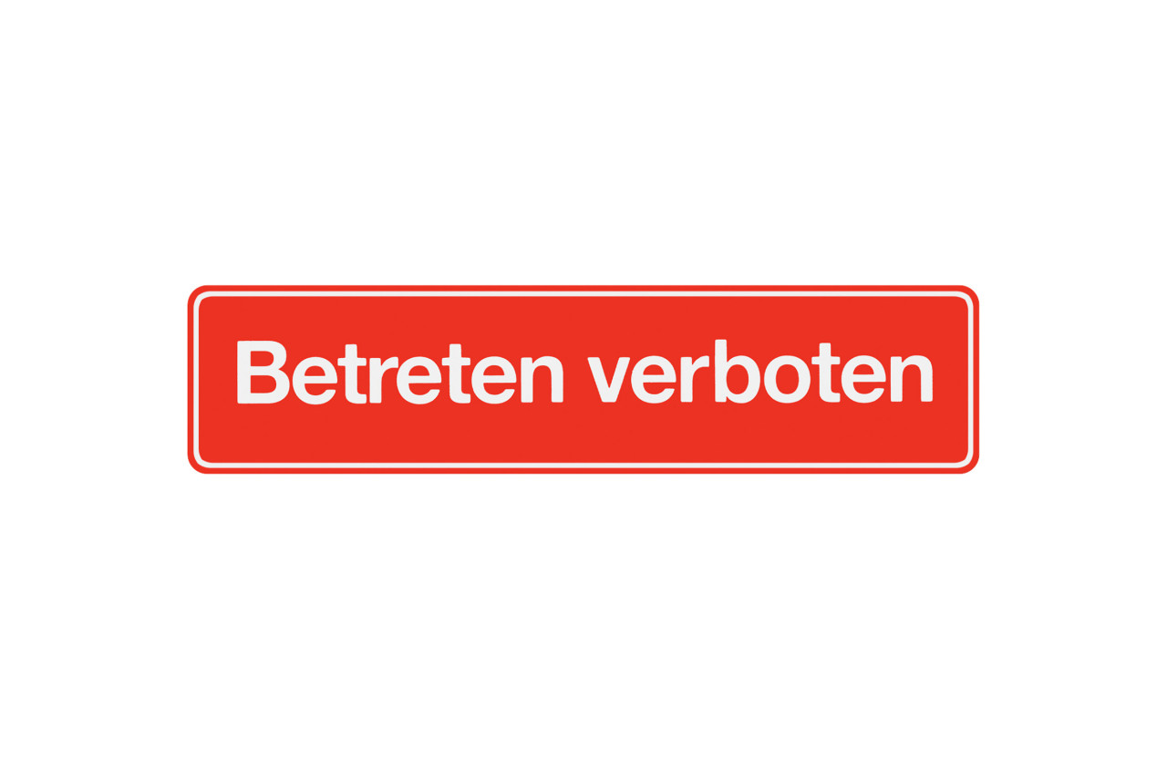 Conmetall Aufkleber Betreten verboten 20 x 4,8 cm rot/weiß GFM8a256045d