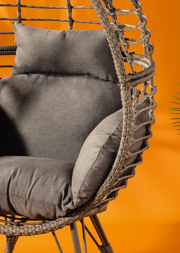 Egg Chair Evora grau kaufen Globus Baumarkt