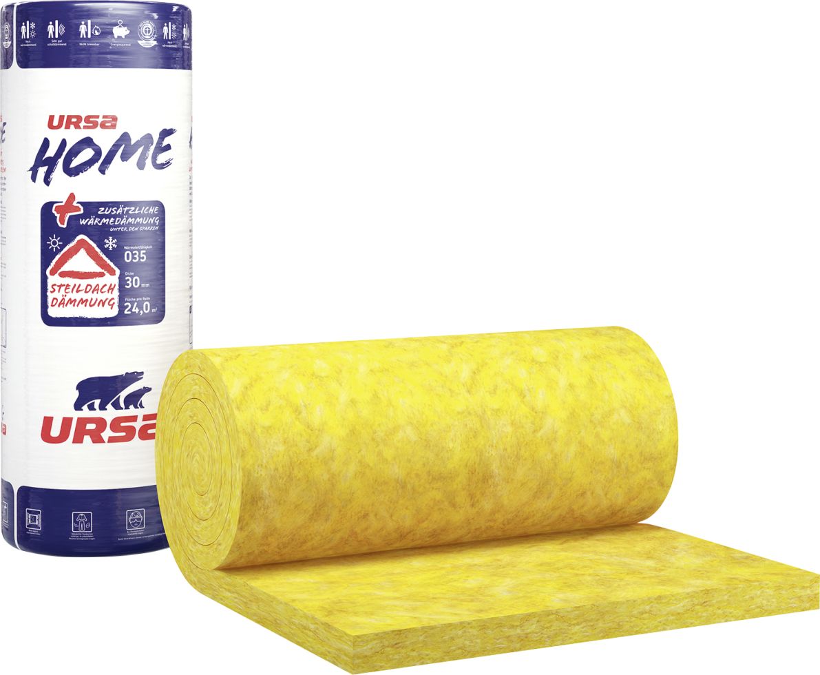 Ursa Home UntersparrenKlemmfilz Glaswolle WLG 035 2000 x 120 cm x 30