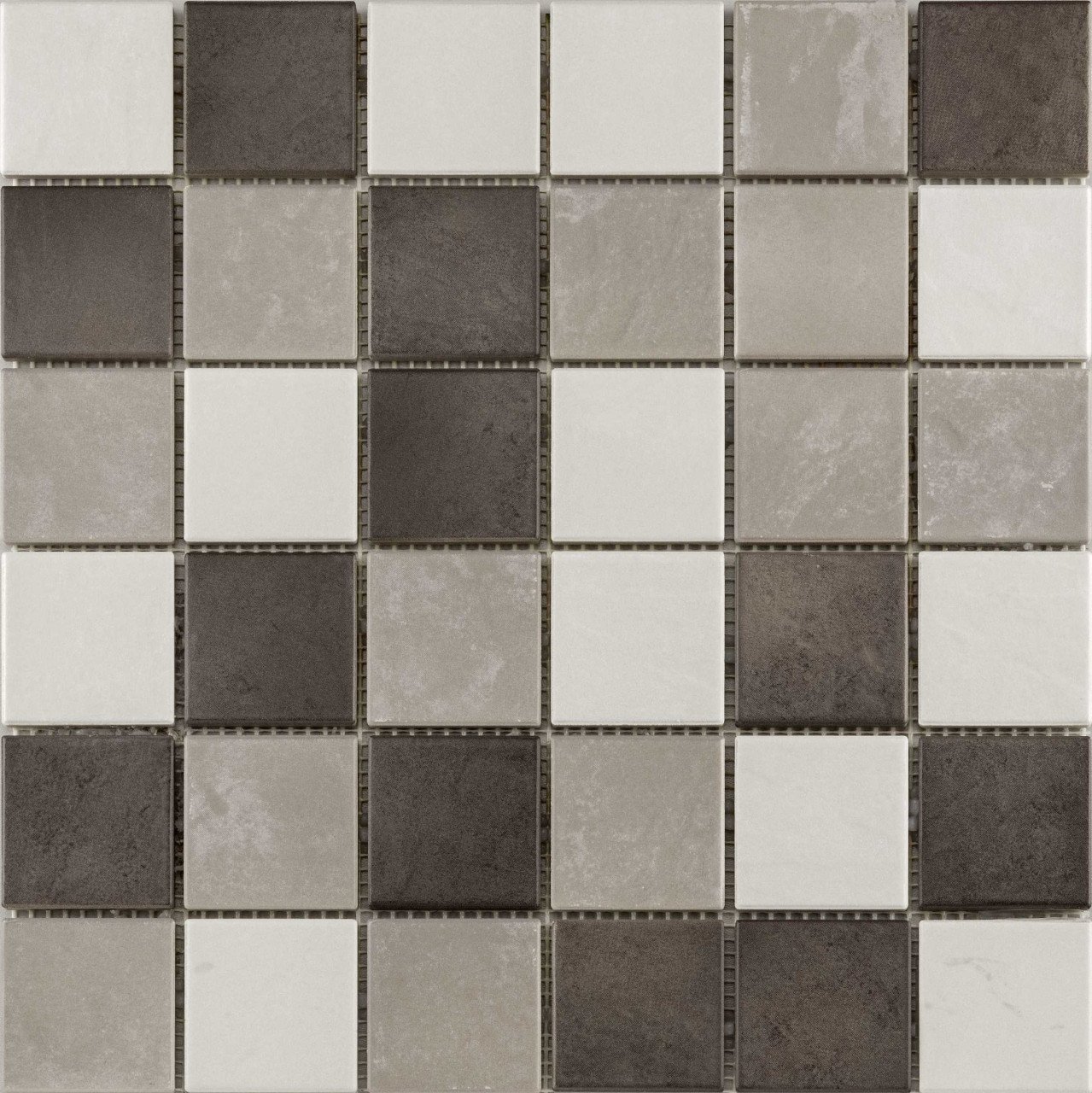 Mosaikfliese 29,7 x 29,7 cm braun-beige Steinmaß: ca. 4,7 x 4,7 cm