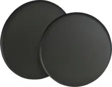 Kaemingk Tablett aus Eisen matt schwarz Ø 35 cm