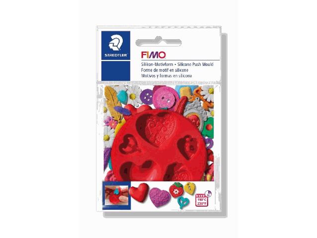STAEDTLER Fimo Silikon-Motivform Herzen GLO663401553