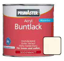 Primaster Acryl Buntlack RAL 9001 375 ml cremeweiß seidenmatt