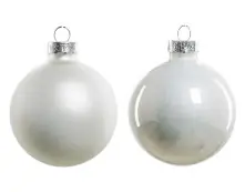 TrendLine Weihnachtskugeln aus Glas Ø 6 cm weiß 20 Stück
