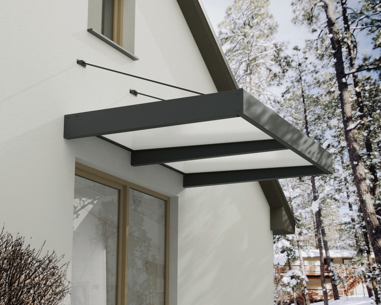 Canopia Vordach Sophia XL 2000 Grau Alu 192 x 140 cm