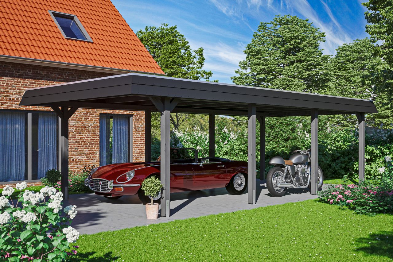 SkanHolz SKAN HOLZ Carport Wendland 409 x 870 cm mit Aluminiumdach GLO784204995