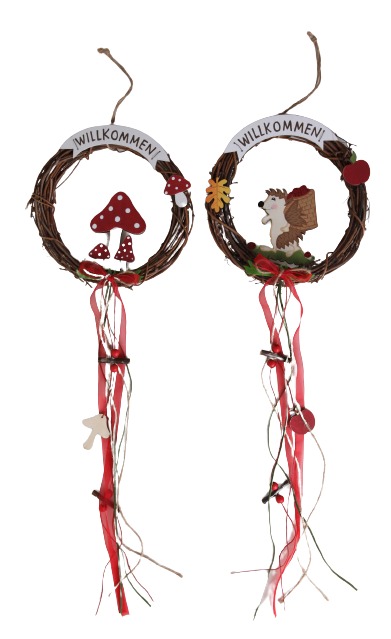 TrendLine Deko Herbstkranz Ø 17 cm braun rot
