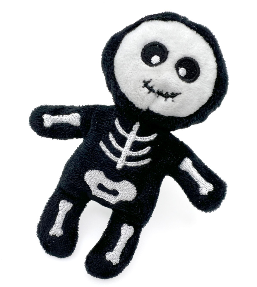 Aumüller Katzenspielzeug Skelett 13 cm schwarz weiß