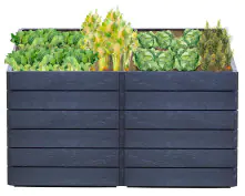 Garantia Hochbeet Ergo Quadro 2L 75 Stone, inkl. FLORA, 160 x 80 x 75 cm