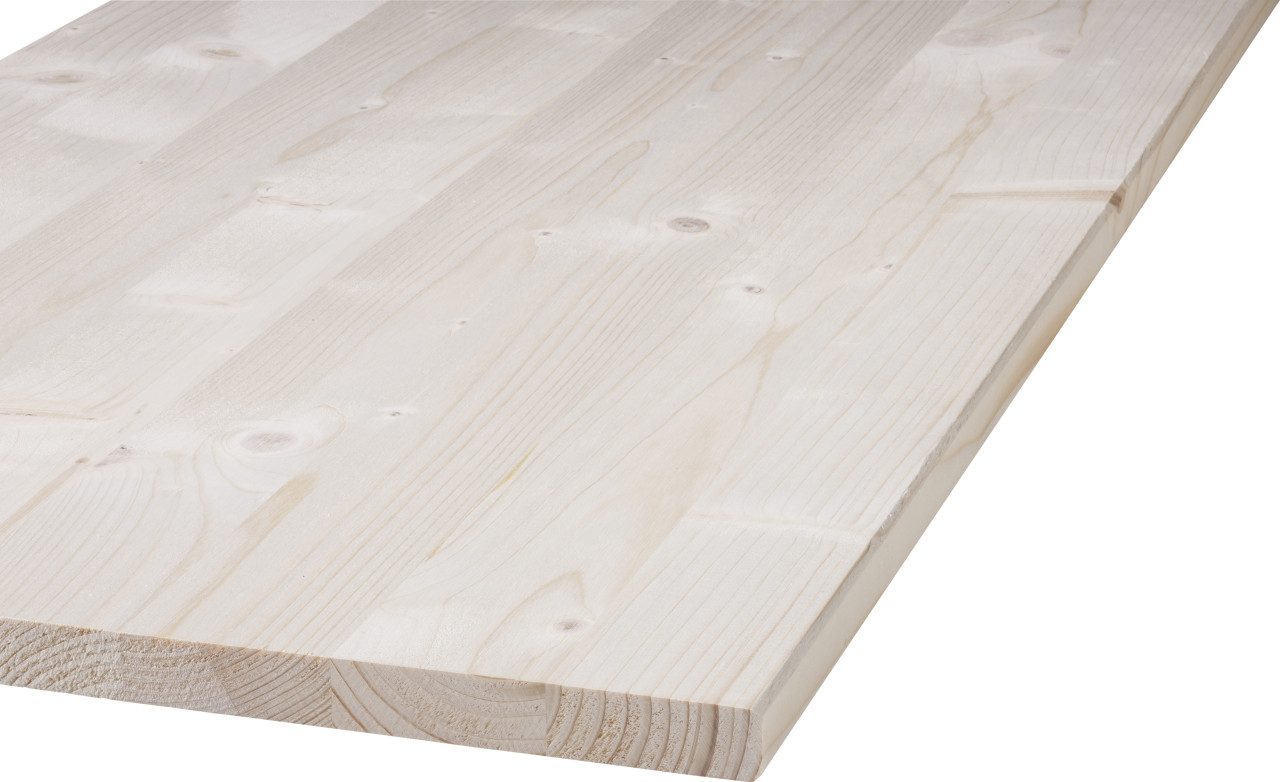 Massivholzplatte Fichte Oberfläche geschliffen 200 x 50 cm 18 mm