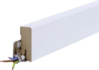 B.S. Bauprogramm Clip-Sockelleiste 250 cm 50 x 18 mm Blütenweiß