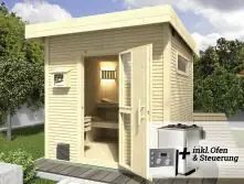 Weka Design-Saunahaus Kuopio Sparset 9,0 kW OS natur