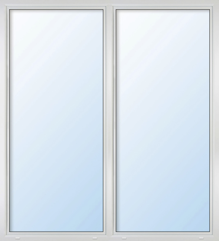 Meeth Balkontür Kunststoff 155 x 210 cm 2-flg. Dreh/Dreh-Kipp Stulppfosten weiß