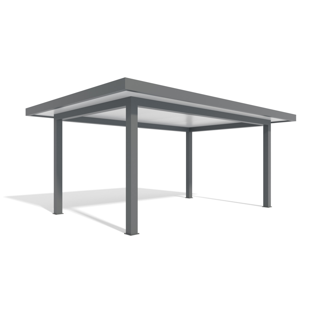 Carport Style 500 x 700 cm grau weiß