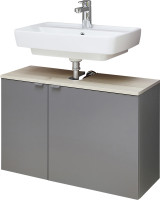 Pelipal Waschbeckenunterschrank Quickset 394 Quarzgrau/Akzent Polar Pinie 60 cm