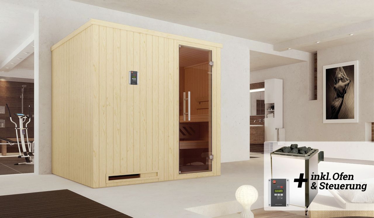 weka Elementsauna HALMSTAD Gr. 2 Sparset 7,5 kw OS GLO782281617