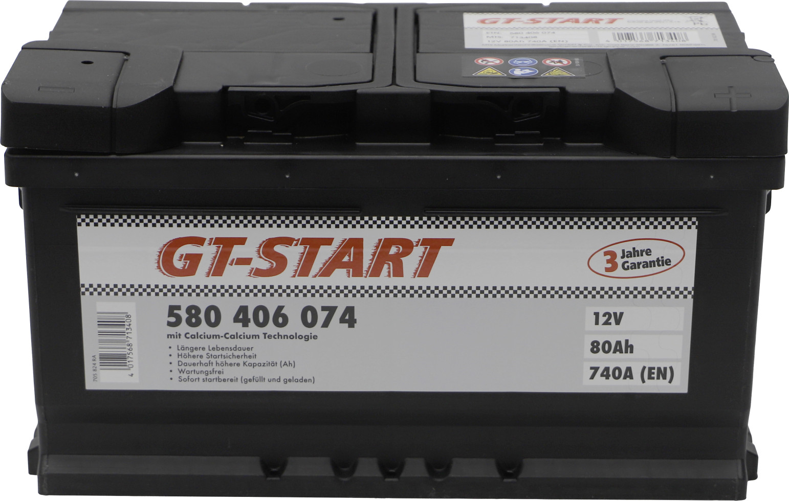 GT-Start Starterbatterie SLI 80Ah 740A 580 406 074