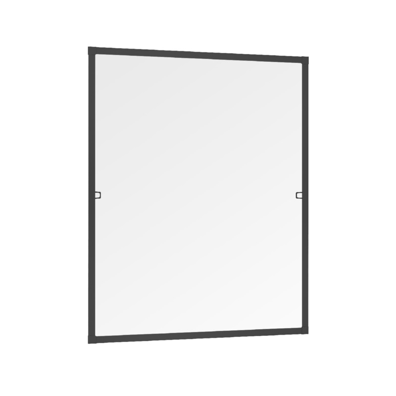 Primaster Fliegenschutz-Fenster 130 x 150 cm schwarz/anthrazit kürzbar
