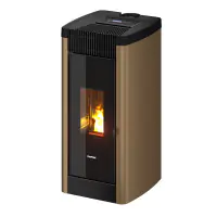 FreePoint Pelletofen STEEL 9 Stahlverkleidung light bronze 25 - 85 kW