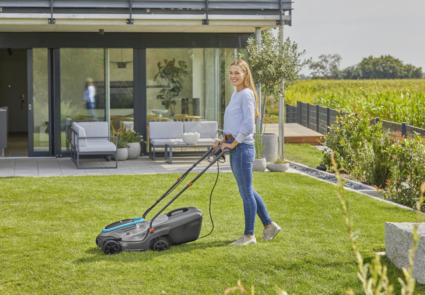 Gardena Elektro Rasenmäher PowerMax 1200/32 G2 32 cm Schnittbreite