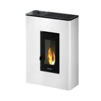 FreePoint Pelletofen ATRIUM 5 Stahlverkleidung weiß 2,5 - 5,2 kW