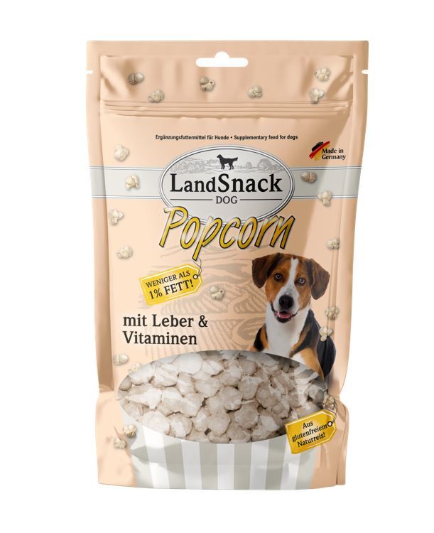 Weitere LandSnack Dog Popcorn mit Leber und Vitaminen 100g GLO629307782