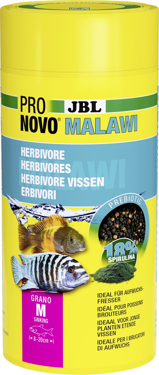 JBL Aquaristik JBL Fischfutter Pronovo Malawi Grano M Fischfuttergranulat 1000 ml GLO629501299