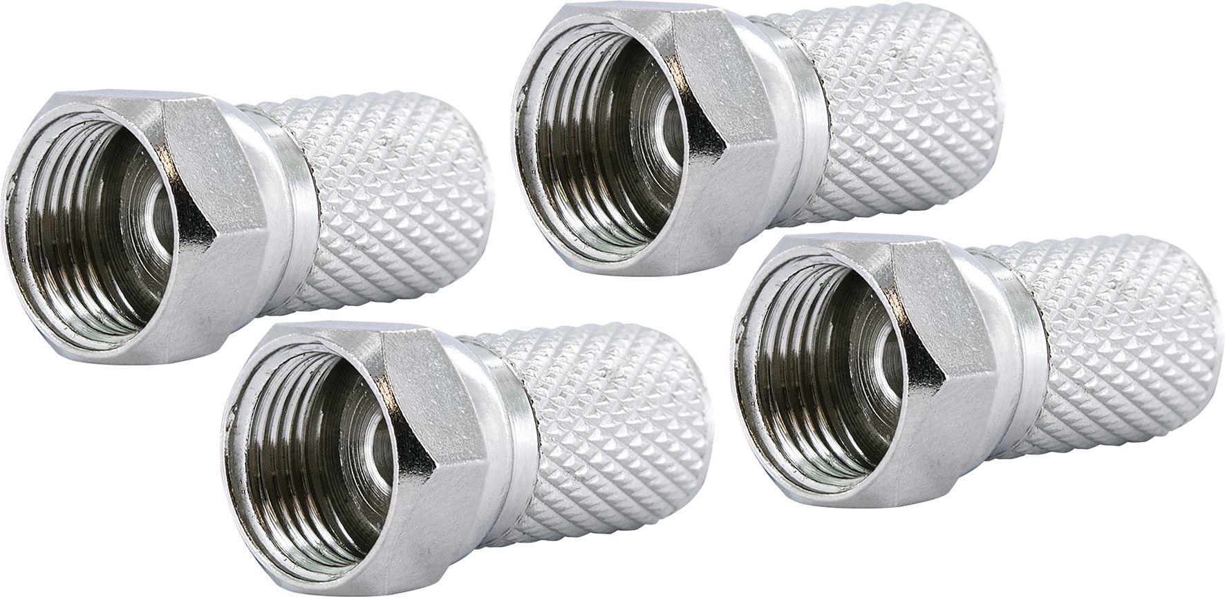 Schwaiger F Stecker FST7304 241 4x F Aufdrehstecker für Kabel mit 7,3mm Durchmesser