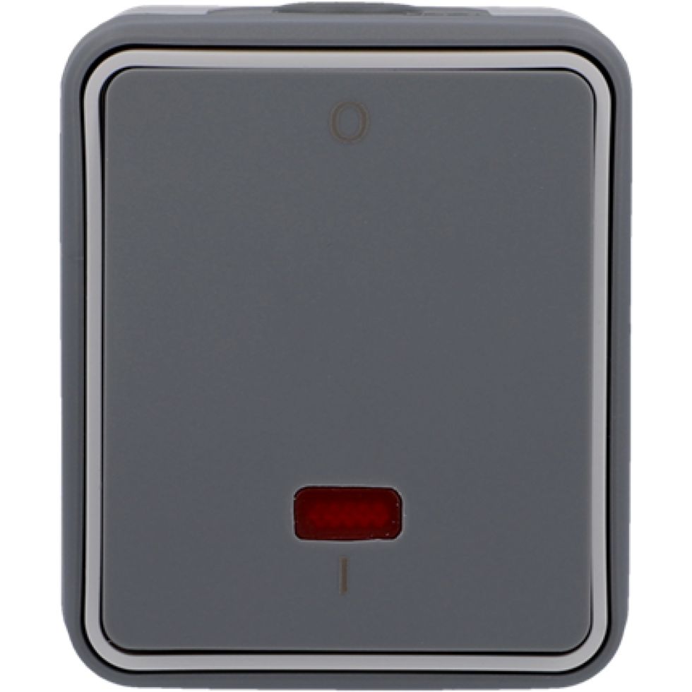 Unitec Elektro Unitec Heizungsnotschalter Feuchtraum Mini, dunkelgrau, Aufputz, senkrecht GLO775020479