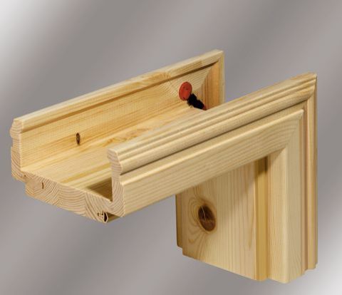Borne Zarge Kiefer roh 61 cm DIN links profiliert