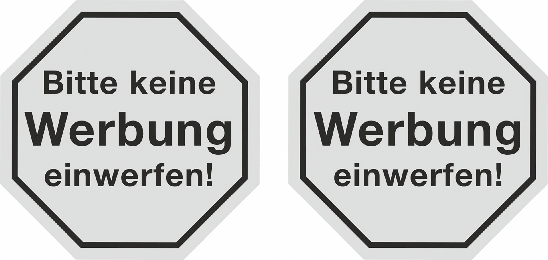 Hermann Schütz Aufkleber Bitte keine Werbung einwerfen! Ø 5 cm - 2 Stück