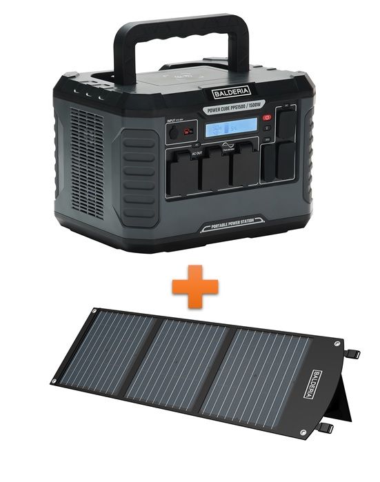 Balderia Powerstation + Solarpanel Solar Power Set PS1500-60 GLO775600048