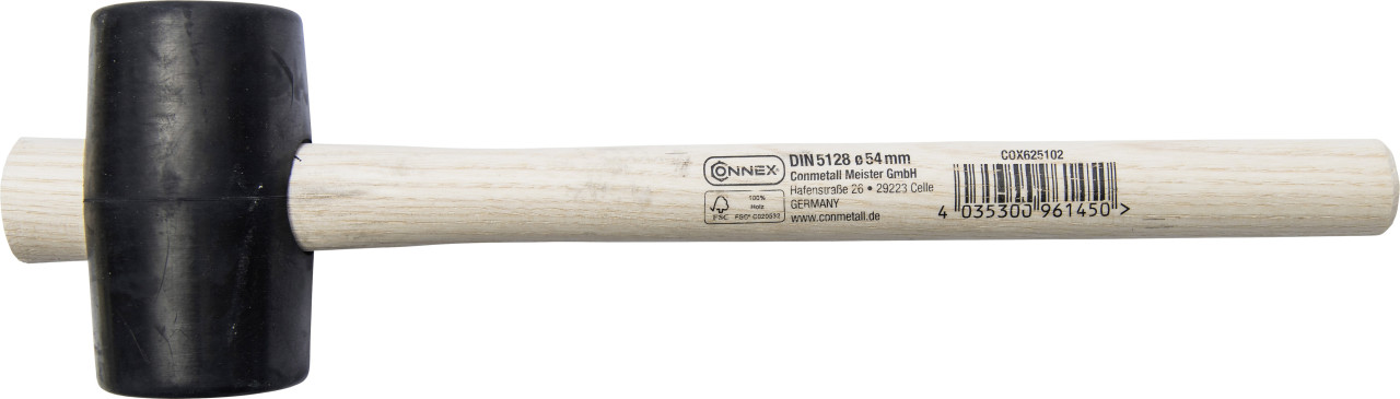 Connex Gummihammer 54 mm mit Holzstiel