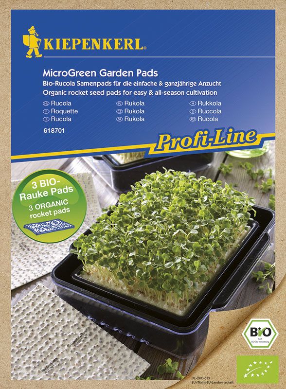 Kiepenkerl Nachfüllpads für Micro Green Garden BIO Rucola Eruca sativa, Inhalt: 3 Stück GLO693108070