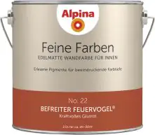 Alpina Feine Farben No. 22 Befreiter Feuervogel 2,5 L kraftvolles glutrot edelmatt
