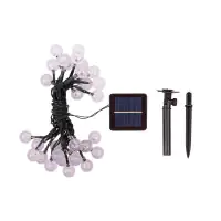 Light & More LED Solar-Lichterkette Birnchen 8,7 m warmweiß mit Fernbedienung