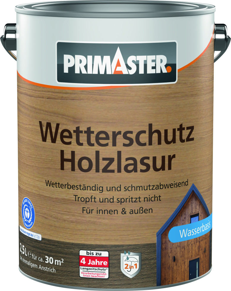 Primaster Wetterschutz-Holzlasur 2,5 L teak
