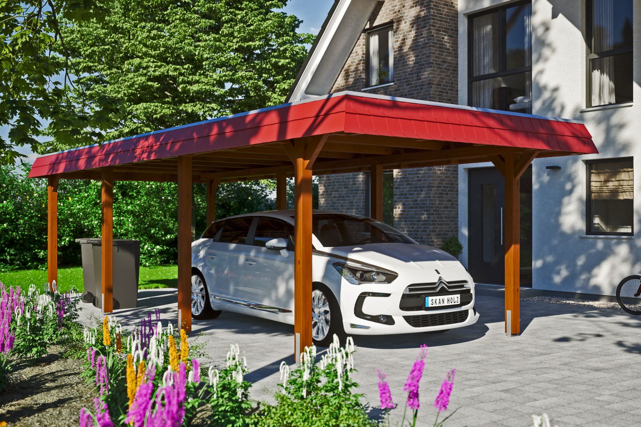 SkanHolz SKAN HOLZ Carport Wendland 362 x 870 cm mit Aluminiumdach GLO784205438