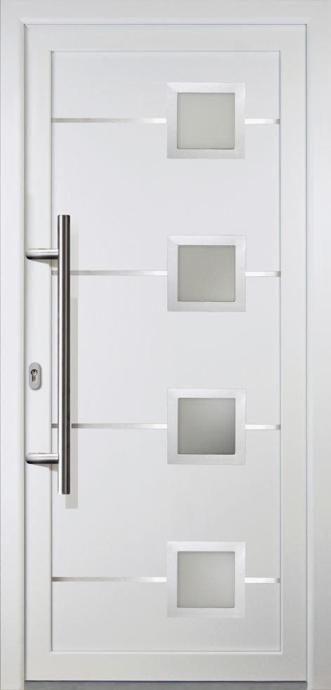 Meeth Haustür Signum Aluminium Modell 88 108 x 200 cm, DIN links, weiß