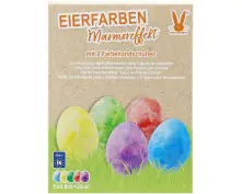 Eierfarben Marmoreffekt 5 Farben mit Färbehandschuhen
