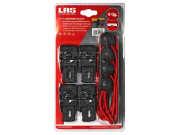 LAS Planenspanner Mit Klapphülse – 4-tlg. Set – Für Planen, Netze & Zelte – Elastisch & Reißfest
