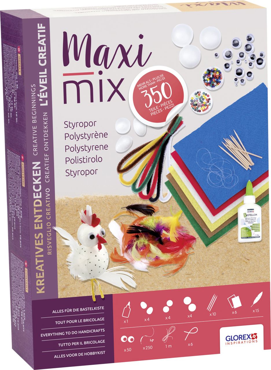 Glorex Bastelpackung Creativ Maxi Mix Styropor GLO663152580