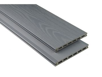 Kovalex Terrassendiele WPC 19 x 2,0 cm steingrau mattiert Meterware