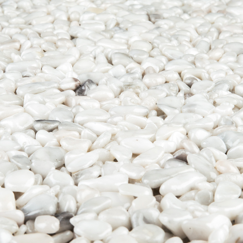 RAVELLO Steinteppich Boden Indoor Körnung Gross Farbe weiss 26 kg Set GLO776059617