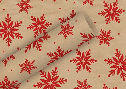 Braun & Company Geschenkpapier By Nature Kraft Kristalle rot 2 m x 70 cm