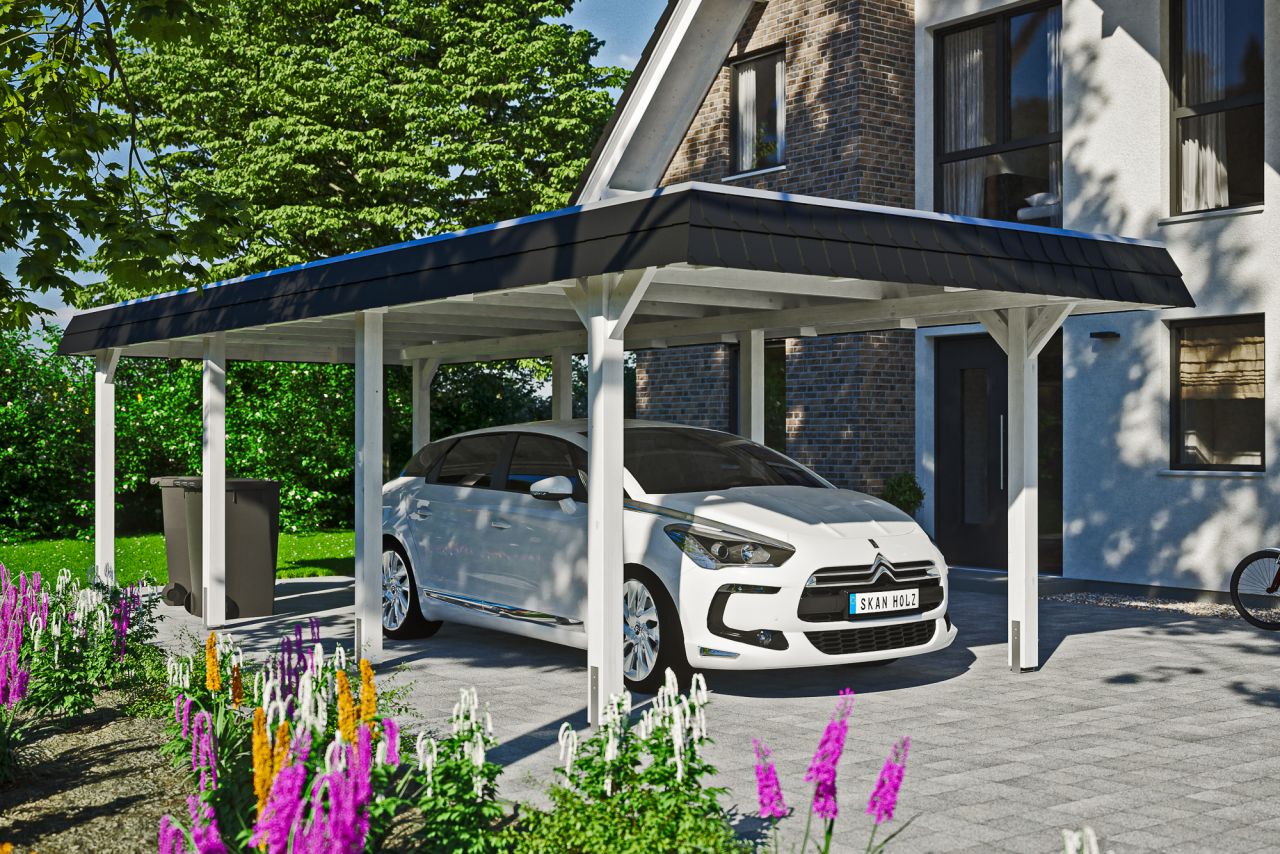 SkanHolz SKAN HOLZ Carport Wendland 362 x 870 cm mit Aluminiumdach GLO784205551
