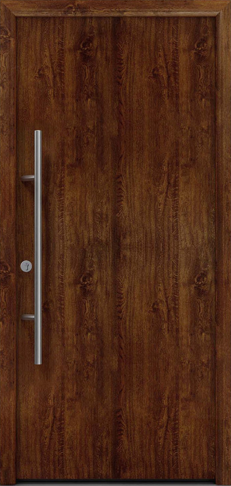 EcoStar Haustür ISOPRO Secur IPS 010 RC2 dark oak 110 x 210 cm